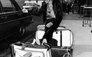 Jimi Hendrix trying to get a lift from Heathrow Airport 1970