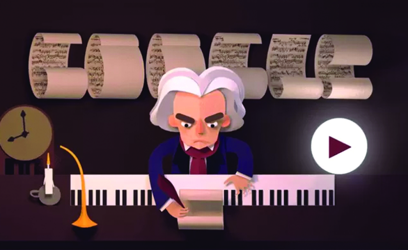 Google celebra o 245º aniversário de Beethoven