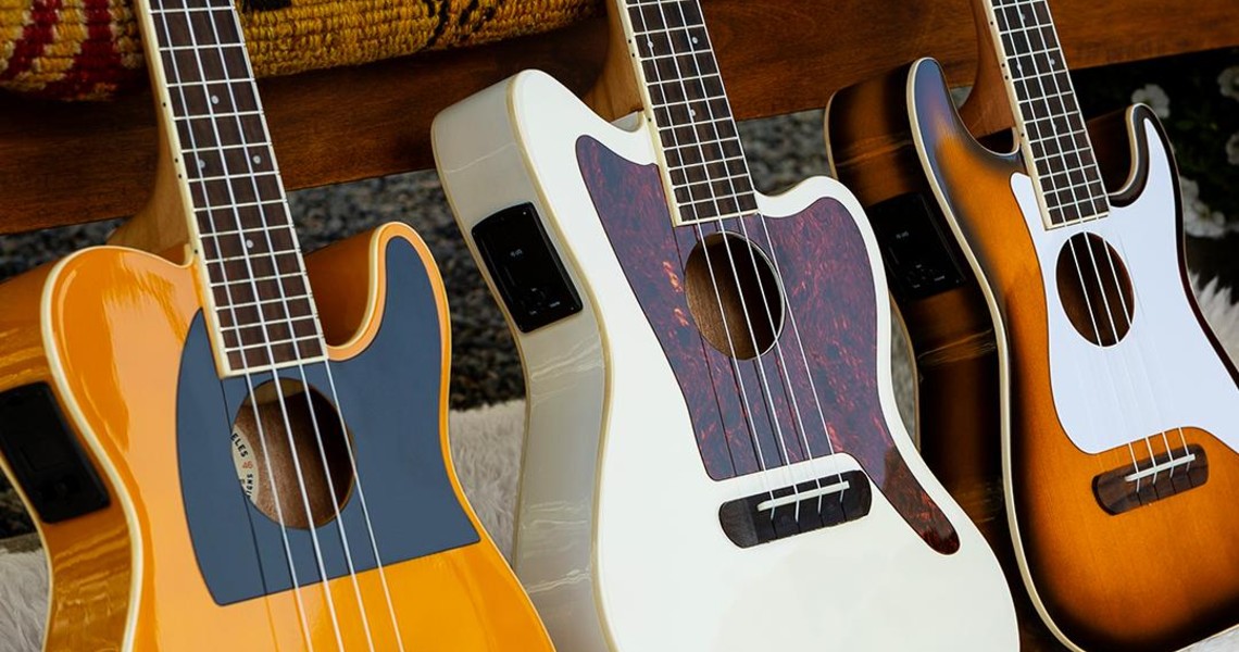 Fender Fullerton Series, Ukeleles em Formatos Strat, Tele e Jazzmaster