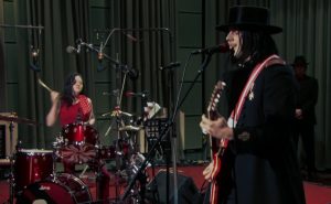 the white stripes form the basement