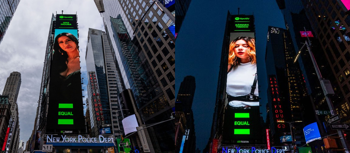 Bárbara Tinoco Sucede a Ana Moura Como Destaque do Enorme Póster da Times Square, NY