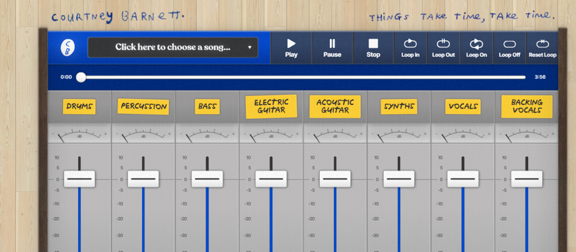 Stem Mixer Interativo de Cortney Barnett Disponível no Seu Site Oficial