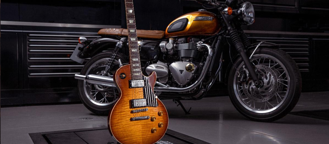 Gibson e Triumph Motorcycles colaboram num modelo Les Paul de 1959 (e numa mota)