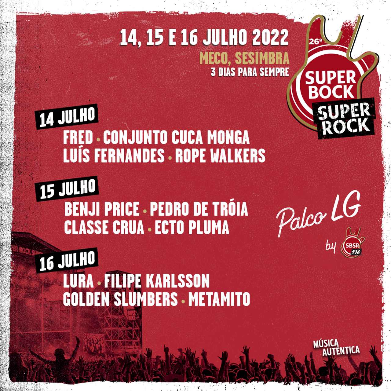 Arte Sonora26º Super Bock Super Rock Conhece o Cartaz Completo do