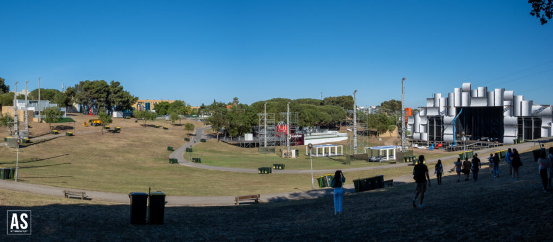 vista panorâmica do palco principal