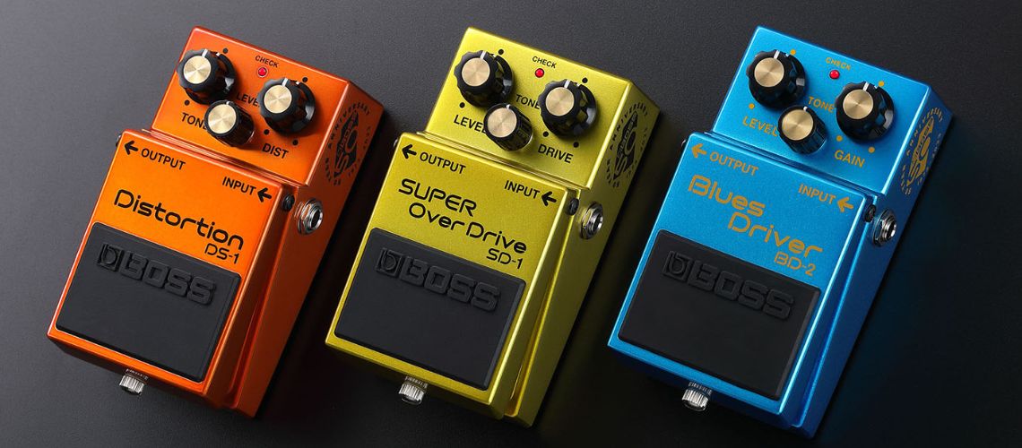 Boss celebra 50 anos com designs renovados para os pedais DS-1, SD-1 e BD-2