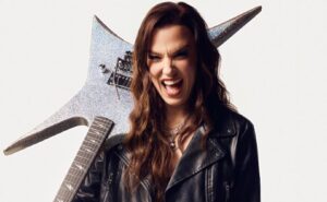 Lzzy Hale and her Kramer Voyager